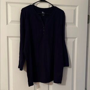 Kim Rogers Navy Long Sleeve Top